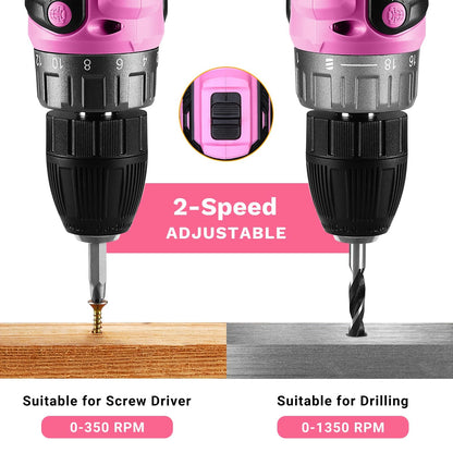 DEKOPRO Akku-Bohrschrauber 20V Set, 40 Nm, mit Akku und Zubehör