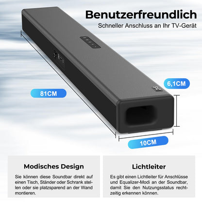 OXS S3 Soundbar für Fernseher – Bluetooth Heimkino Audio