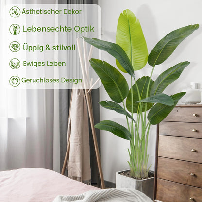 Keeplush Künstliche Paradiesvogel-Pflanze 150 cm im Topf