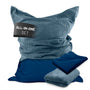 Lumaland Classic XXL Riesensitzsack - All-in-One Set Indoor/Outdoor. Flexibler Sitzsack für komfortablen Sitzplatz innen & außen.