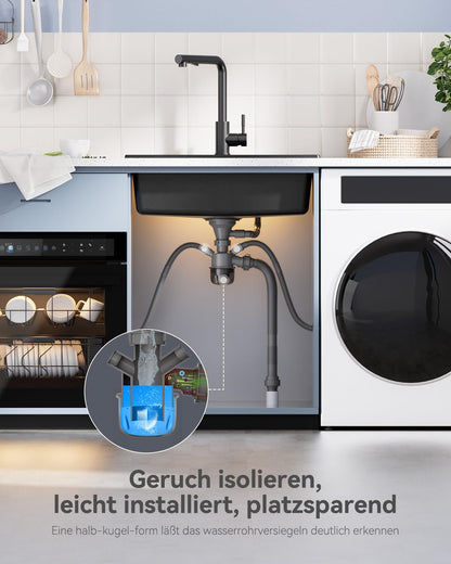 Sofetiy Granit Küchenspüle – Schwarz 60x45cm Einzelbecken