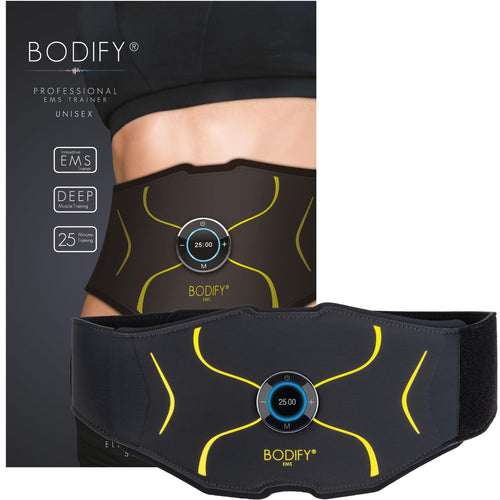 Bodify EMS Bauchtrainer Max – Stimulationsgerät für Bauchmuskeln, batteriebetriebenes EMS-Trainingsgerät