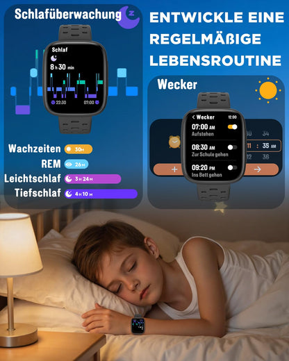 BIGGERFIVE BRAVE 3 Kinder Smartwatch 1,8" AMOLED wasserdicht Schwarz