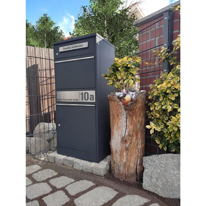 Metzler Bispo 2 Standbriefkasten Paketbox - Anthrazitgrau XXL