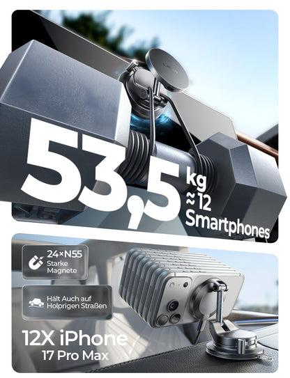 LISEN MagSafe Handyhalterung Auto mit Ladefunktion, Qi2.2 25W