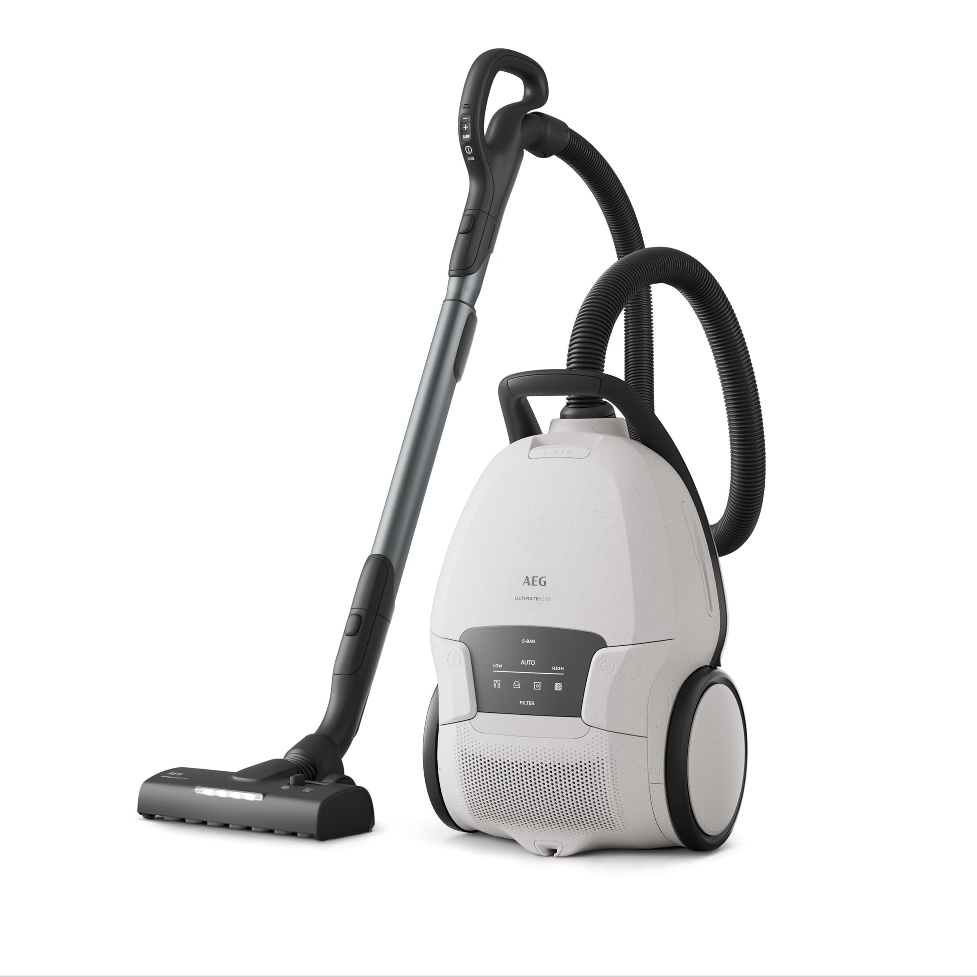 AEG Ultimate 8000 Staubsauger mit Beutel - AB81U1SW: Dunkler Bodensauger für Staub- und Schmutzentfernung per Staubbeutel.