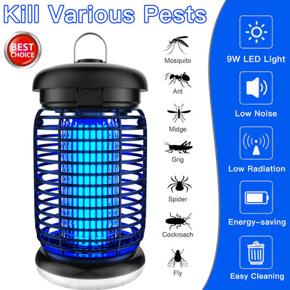 WUEAOA Insektenvernichter elektrisch, UV-Mückenlampe 4200V mit LED
