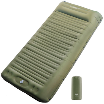Origem Isomatte aufblasbar, 14 cm ultraleichte Camping-Schlafmatte mit Fusspumpe