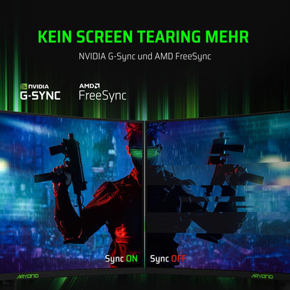 Aryond A32 V2 Curved Gaming Monitor - 32 Zoll QHD 180Hz