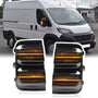 njssjd LED Spiegelblinker für Fiat Ducato, Boxer, Jumper Schwarz mit Rauchglas für den Aussenspiegel