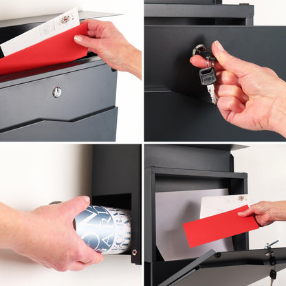 Forgard TRELLEBORG Briefkasten - personalisiert anthrazit Zeitungsfach