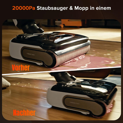 roborock F25 GT Nass-Trockensauger, kabelloser Saugwischer 20.000 Pa