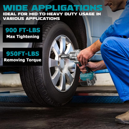 Ecarke 1300Nm Akku Schlagschrauber – Kompatibel Makita 18V, Ohne Akku