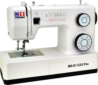 W6 Nähmaschine N 1235 Pro Freiarm mit 24 Stichprogrammen und Tragegriff