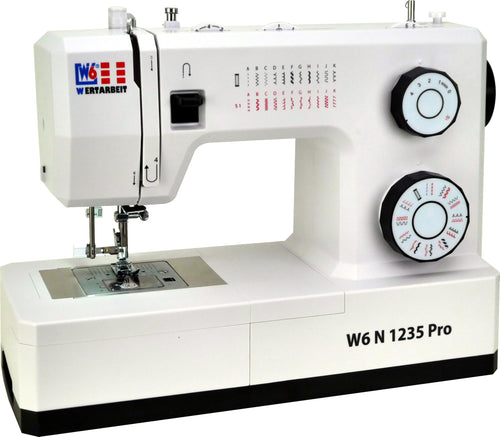 W6 Nähmaschine N 1235 Pro Freiarm mit 24 Stichprogrammen und Tragegriff