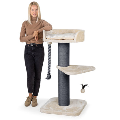 HAPPYPET Felix Kratzbaum Grosse Katzen - 18cm Stämme, Natursisal