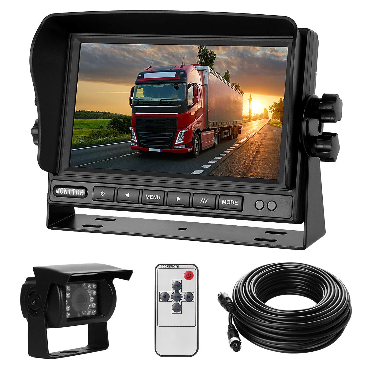 YEDDY Rückfahrkamera-Set JN-1801, 7-Zoll-Monitor, IP68, Nachtsicht