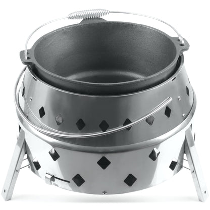 BBQ-Toro DOKING 6-teiliges Dutch Oven Set mit Faltgrill