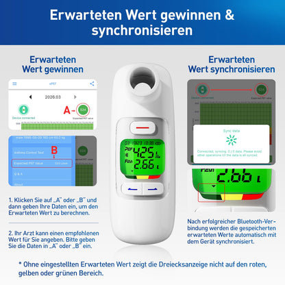 Nascool Peak Flow Meter 2.0 Spirometer mit Bluetooth und App