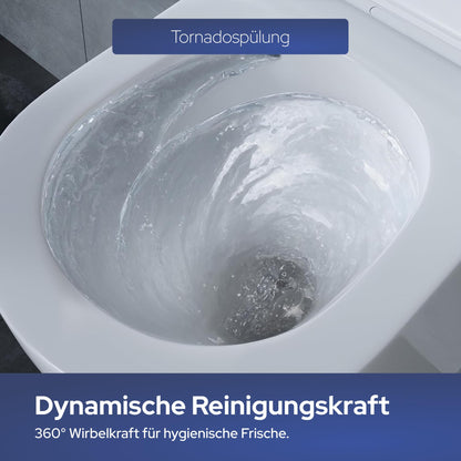 VILSTEIN Hänge-WC spülrandlos mit Tornado-Spülung, Keramik, weiss