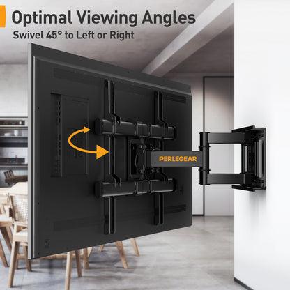 Perlegear TV Wandhalterung schwenkbar neigbar, 37-84 Zoll, bis 60 kg