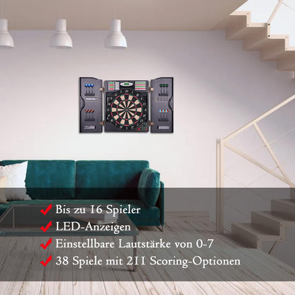 WIN.MAX Profi Set Elektronische Dartscheibe – 1-16 Spieler