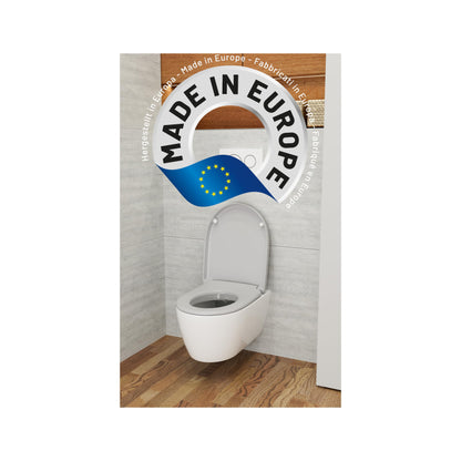 LUVETT® Toilettendeckel D-Form mit Absenkautomatik - Manhattan Grau