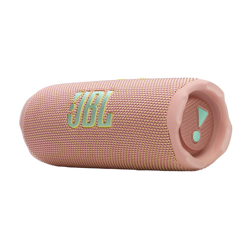 JBL Flip 7 Bluetooth-Lautsprecher, tragbar, wasserdicht, Rosa – mit Handgelenkriemen und Karabiner