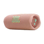 JBL Flip 7 Bluetooth-Lautsprecher, tragbar, wasserdicht, Rosa – mit Handgelenkriemen und Karabiner