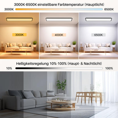 SNADER LED Deckenpanel Dimmbar 100x25cm – Inkl. Fernbedienung