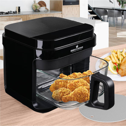 KHF-550 Heissluftfritteuse Airfryer – 5.5 Liter Glasfrittierkorb