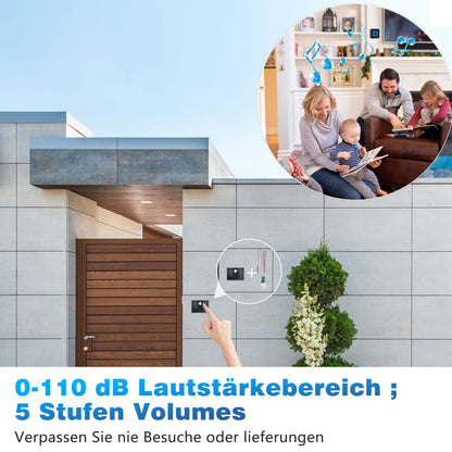 Satisure Funkklingel Erweiterungsset – 1 Sender 3 Empfänger