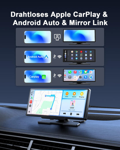 Avylet 8.1" Wireless Carplay Display Android Auto Rückfahrkamera