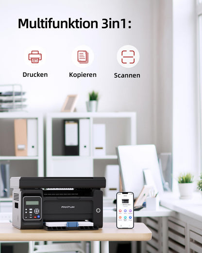 PANTUM M6500NW Mono-Laserdrucker Multifunktionsgerät - Schwarz Weiss