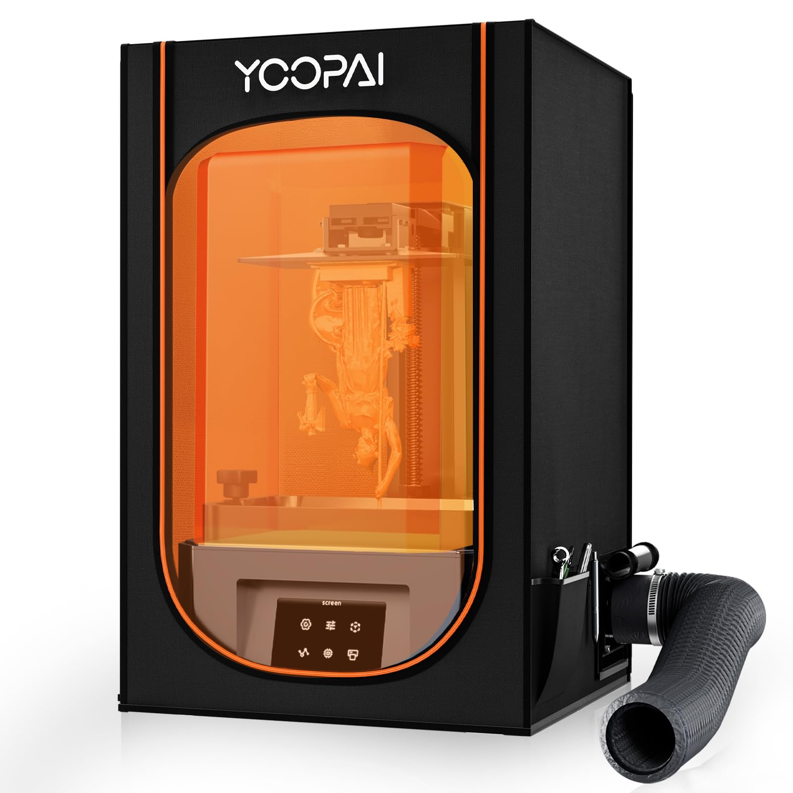 YOOPAI Resin 3D Drucker Gehäuse – Mit Belüftung & Geruchsfilter. Dunkles Gehäuse für Resin-Drucker. Reduziert Gerüche.