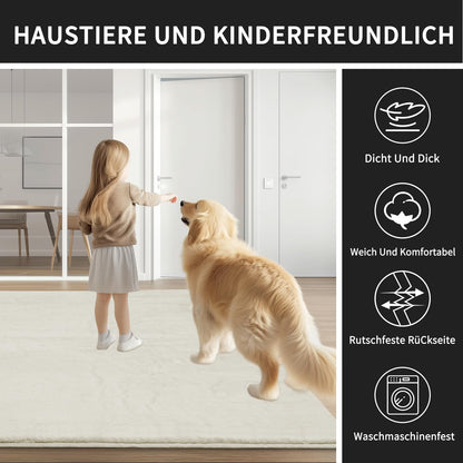 Sour Lemon Flauschiger Teppich Kaninchenfell-Optik 160x230cm