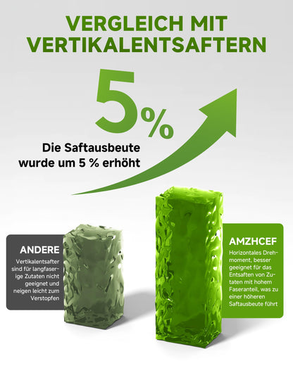 AMZCHEF Slow Juicer Entsafter für Gemüse & Obst - Silber