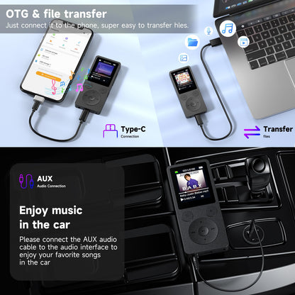 ODEJOI X91 MP3-Player mit Bluetooth 5.3, 64 GB & Lautsprecher