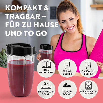 GOURMETmaxx Nutrition Mixer Blender - 11-tlg. Zubehör