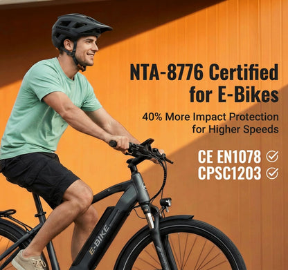 KINGBIKE E-MTB Fahrradhelm NTA-8776 mit Kamerahalterung, Mattschwarz M