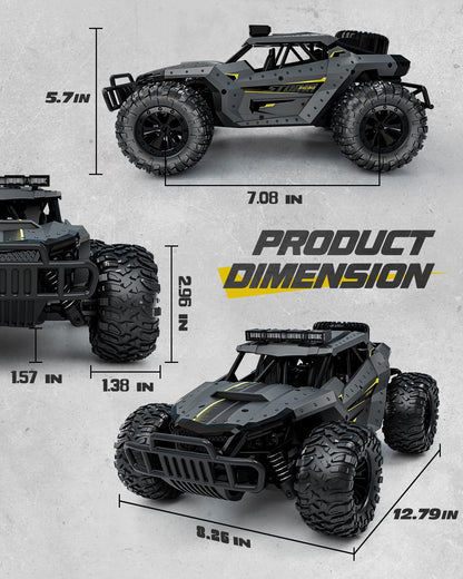 Tecnock RC Monstertruck 1:16, ferngesteuertes Offroad-Auto mit LED