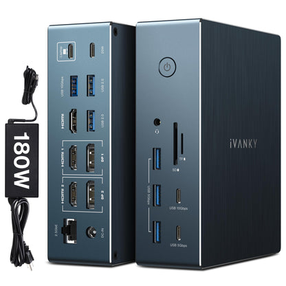 iVANKY 20-in-1 FusionDock Pro 2 DisplayLink Dock - Mac Triple 4K