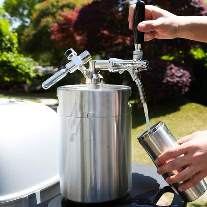 TMCRAFT 5L Minifass Growler Edelstahl-Druckfass System mit Hahn