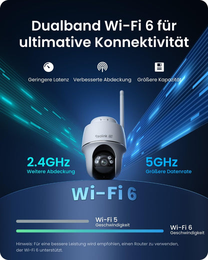 Reolink Argus PT Ultra 4K Akku Solar WLAN Kamera Aussen
