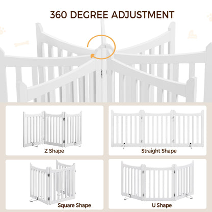 Yaheetech Absperrgitter Hund faltbar, freistehend – 3 Paneelen Weiss