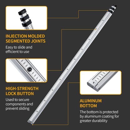 Firecore Teleskop-Nivellierlatte FLR3MP, 3 m Aluminium-Messstange