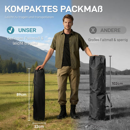 EVER ADVANCED Campingstuhl faltbar, 4-fach verstellbar, 160 kg
