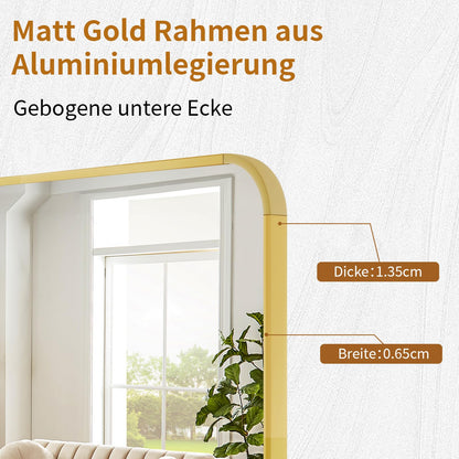 Koonmi Gewölbter Top Ganzkörperspiegel 76x171cm - Gold