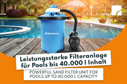 Steinbach Filteranlage Comfort 75 – Sandfilter selbstsaugend 40m³