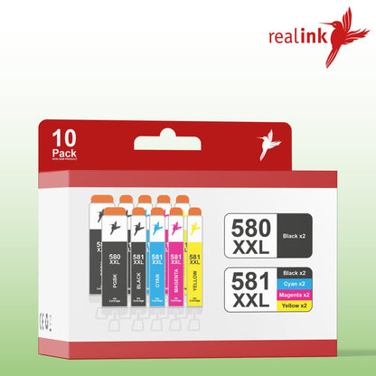 realink TS705a Drucker-Bundle - inkl. 10 Tintenpatronen Set